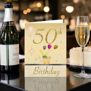 Grattis 50-årsdag Glamours födelsedagskort Kort