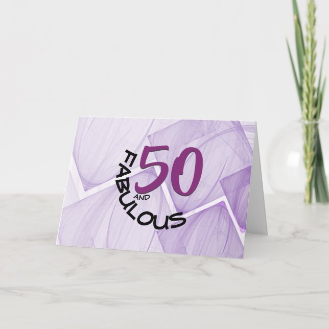 Grattis 50 och fantastisk födelsedagstypografi kort (Framsida)