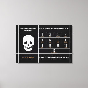 Grattis 65 Sträckt Canvas Print