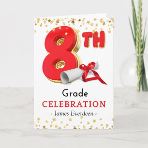 Grattis 8:e Klass Firande Studenten Kort