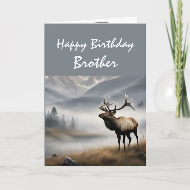 Grattis Älg Broder som är Enastående Kort (Framsida)