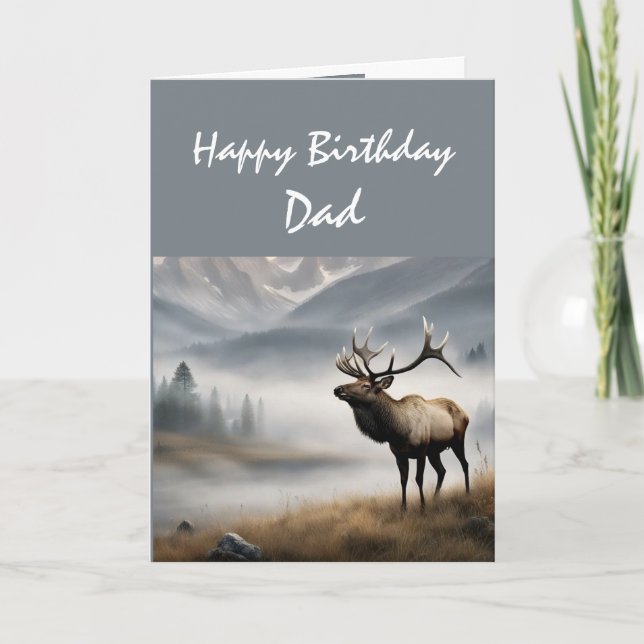 Grattis Älgpappa som är Enastående Kort (Framsida)