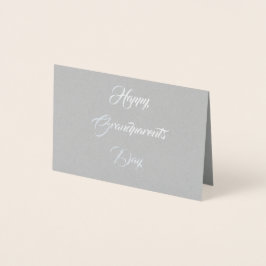 Grattis alla far- och morföräldrar folierat kort