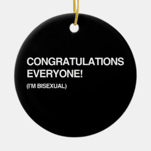 GRATTIS ALLA, I-förmiddagBISEXUELL PERSON Julgransprydnad Keramik