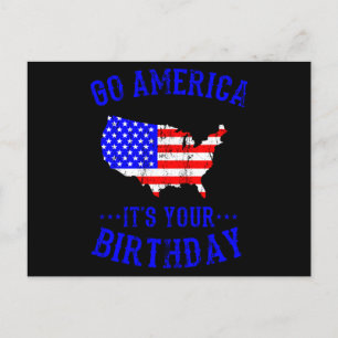 GRATTIS AMERIKA PÅ FÖDELSEDAGEN Oberoendedagen Vykort