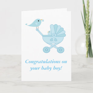 Grattis/Baby pojke Kort