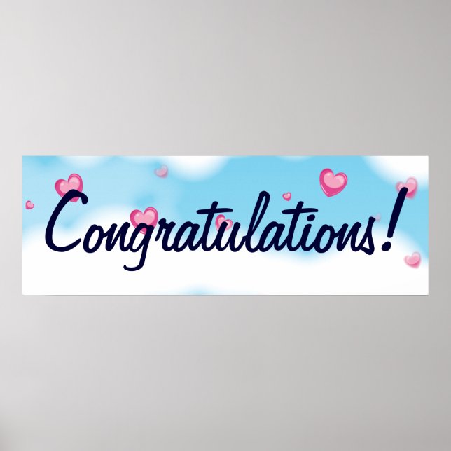 Grattis Banner Poster (Framsidan)