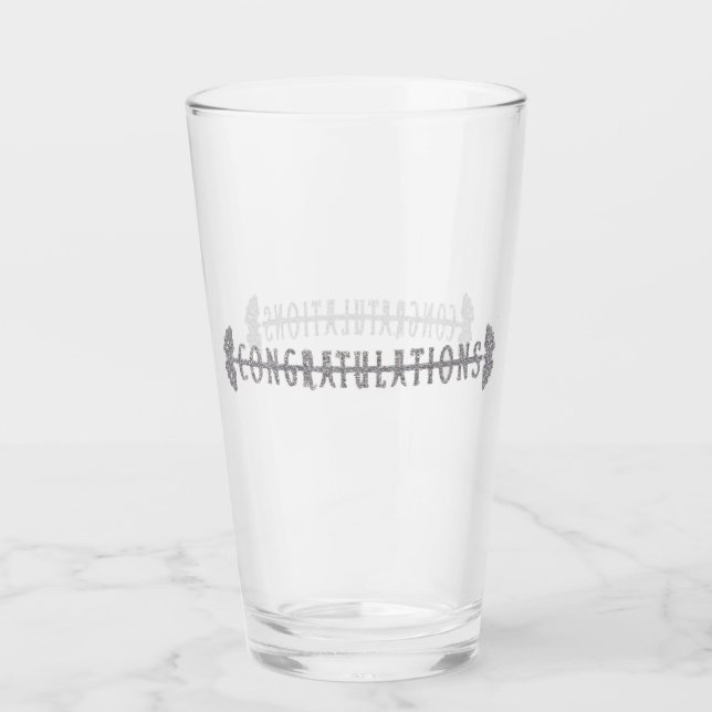 Grattis Beer Glass Tumbler Glaskopp (Framsida)