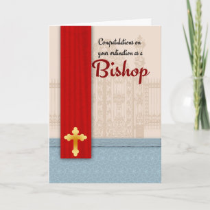 Grattis Bishop Ordination in Parchment Kort