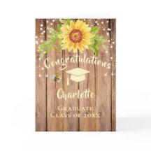 Grattis Blommigten Rustic Studenten