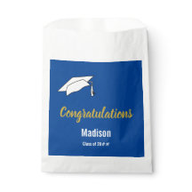 Grattis Blue White & Guld Studenten