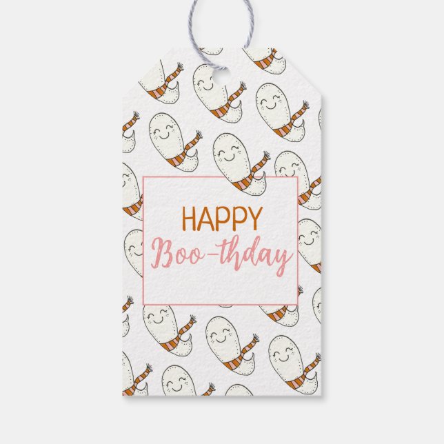 Grattis Boo-födelsedag Presentetikett (Baksidan)