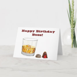 Grattis Boss Med Whiskey Och Choklad Kort