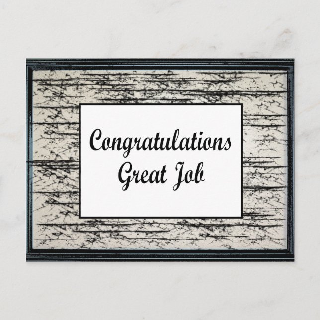 Grattis Bra Jobb Vykort (Framsida)