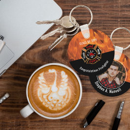 Grattis Brandman Flames Klass | Namn Nyckelring