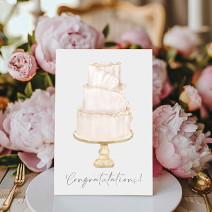 Grattis Bröllop Cake Kort