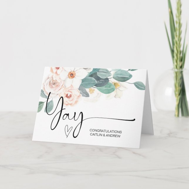 Grattis Bröllop Förlovning år Nyfödd bebis Kort (Framsida)