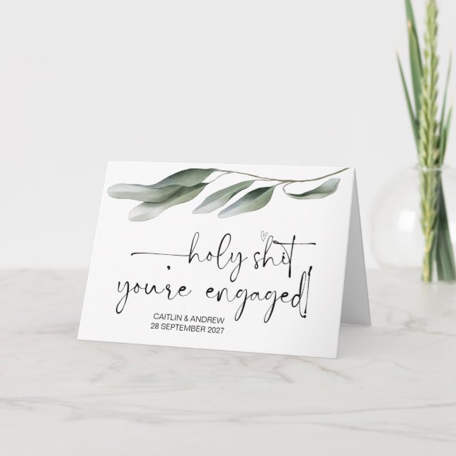 Grattis Bröllop Förlovning Bride and Groom Kort (Framsida)