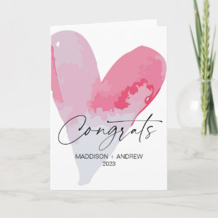 Grattis Bröllop Förlovning Gift Heart Kort