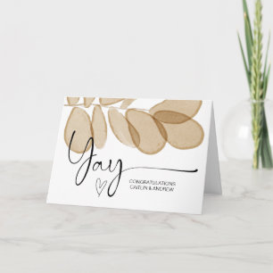 Grattis Bröllop Förlovning Yay Nyfödd bebis Ca Kort