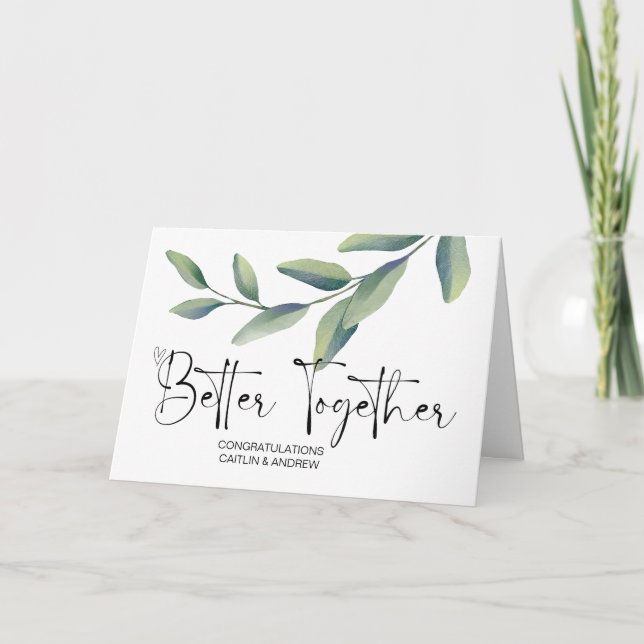 Grattis Bröllop Newly Weds Bride and Groom Kort (Framsida)