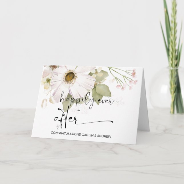 Grattis Bröllop Ny gifta Bride & Groom Kort (Framsida)