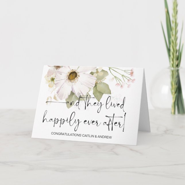 Grattis Bröllop Ny gifta Bride & Groom Kort (Framsida)