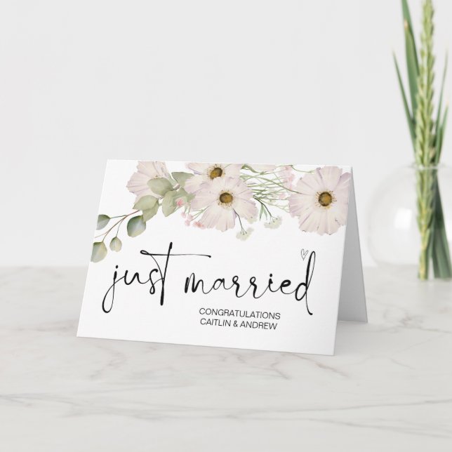 Grattis Bröllop Ny gifta Bride & Groom Kort (Framsida)