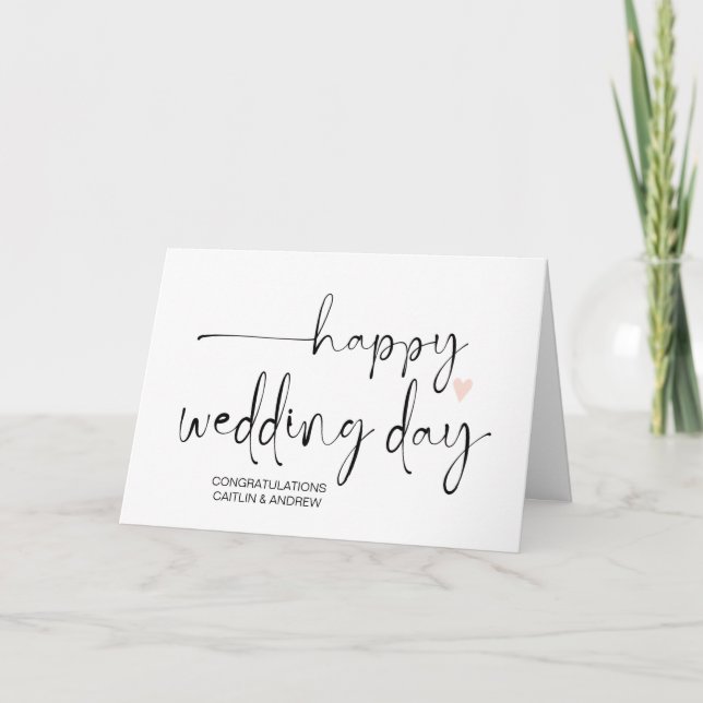 Grattis Bröllop Ny gifta Bride & Groom Kort (Framsida)