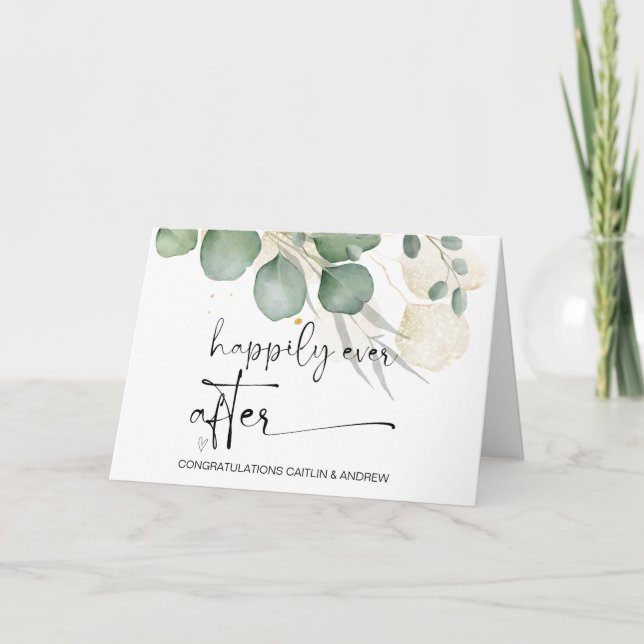Grattis Bröllop Ny gifta Bride & Groom Kort (Framsida)