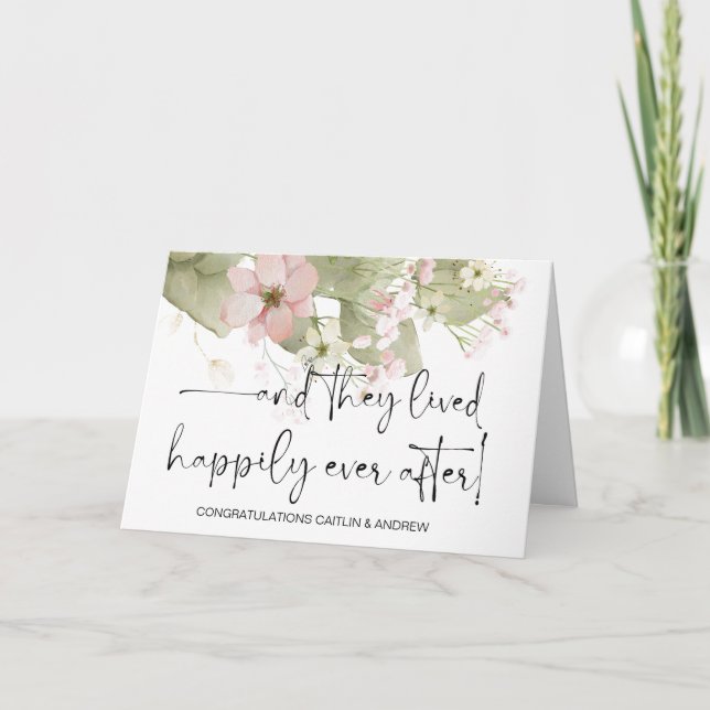 Grattis Bröllop Ny gifta Bride & Groom Kort (Framsida)