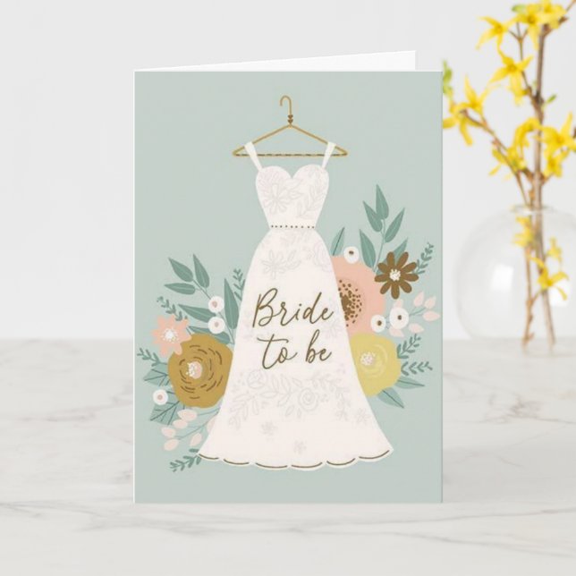 Grattis Bröllopsdusch Hälsning Kort (Gul blomma)