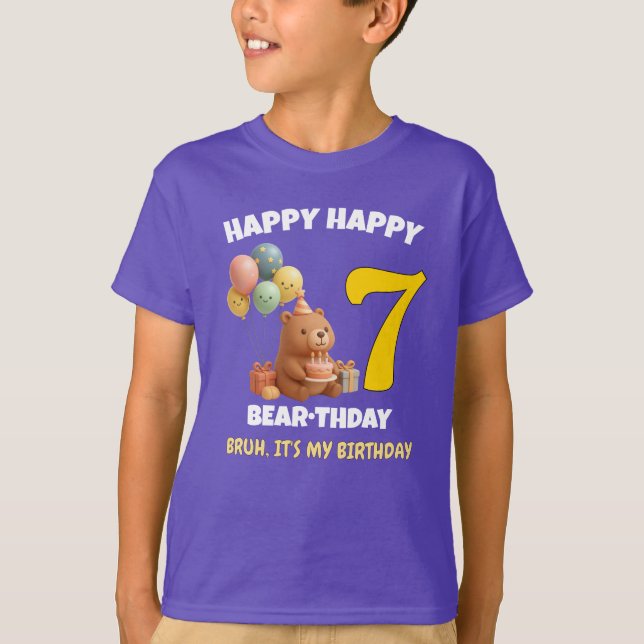 GRATTIS CAPPY BRUDER DAG Anpassad Kapybara 7-årsda T Shirt (Framsida)