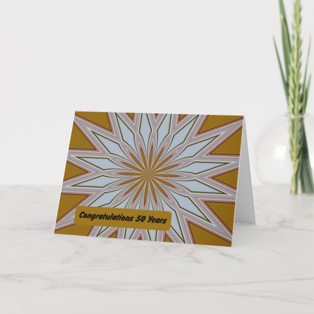 Grattis Card, 50 års verksamhet Kort (Framsida)