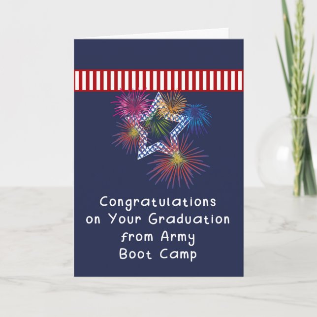 Grattis Card för arméns startläger i Studenten Kort (Framsida)