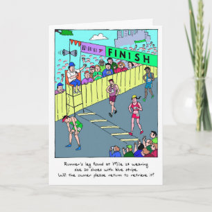 Grattis Card för Marathoner - Springernas leg Kort