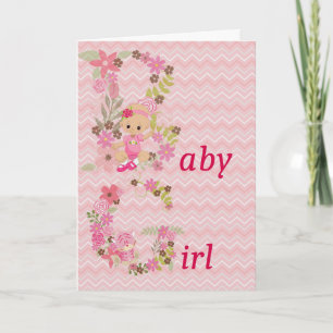 Grattis Card för Nyfödd bebis Girl Kort