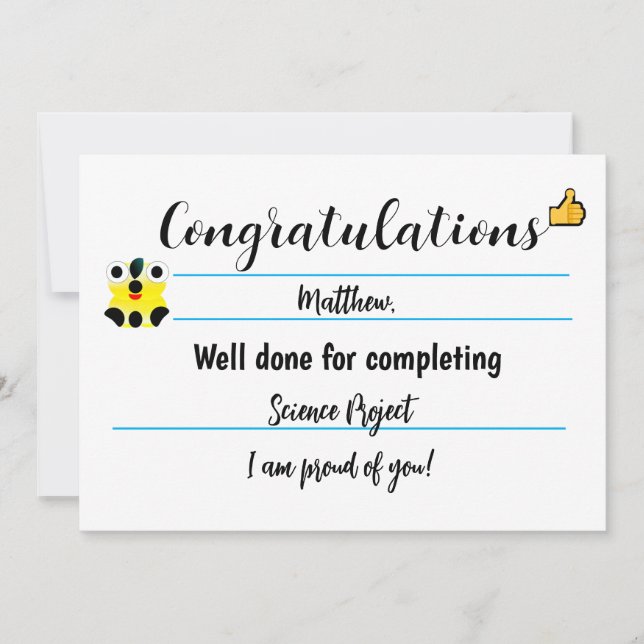 Grattis Card med Cute Ansikte Julkort (Framsida)