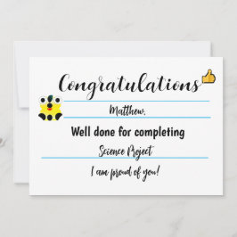 Grattis Card med Cute Ansikte Julkort