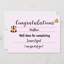 Grattis Card med Cute Ansikte Rosa