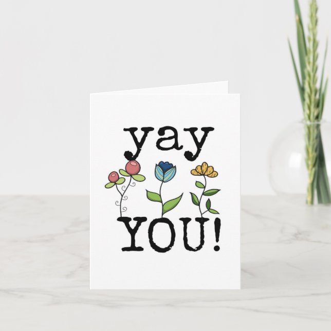 Grattis Card, Söt Flowers Card Kort (Framsida)