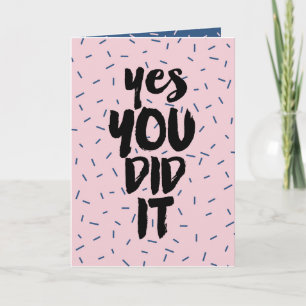 Grattis Card Studenten Exam Ja, du gjorde det Kort
