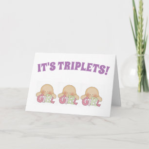 Grattis Card - tre flickor Kort