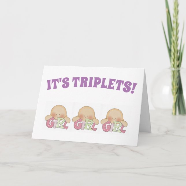 Grattis Card - tre flickor Kort (Framsida)