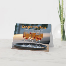 Grattis Champagne till New ly Weds Kort