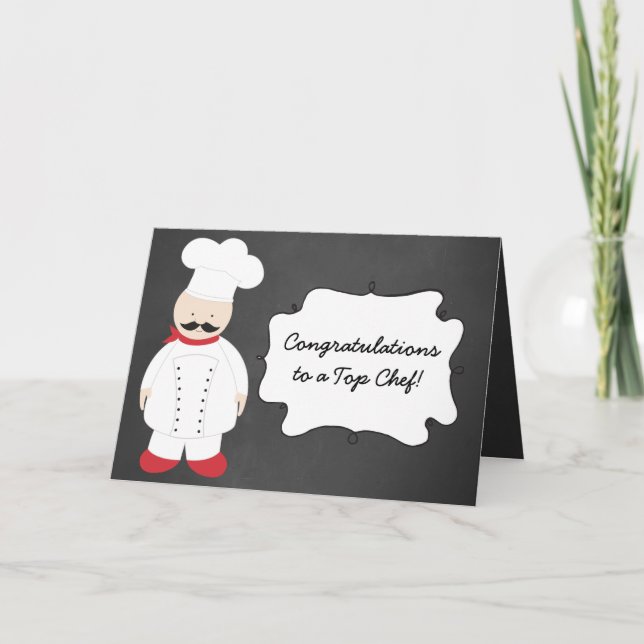 Grattis Chef Cook Studenten Greeting Card Kort (Framsida)