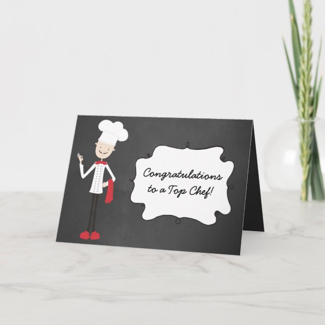 Grattis Chef Cook Studenten Greeting Card Kort (Framsida)
