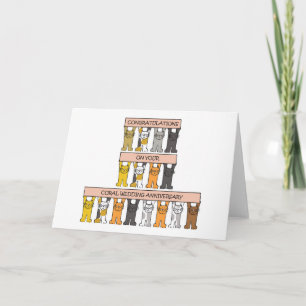 Grattis Coral Bröllop-årsdagen 35 år Kort