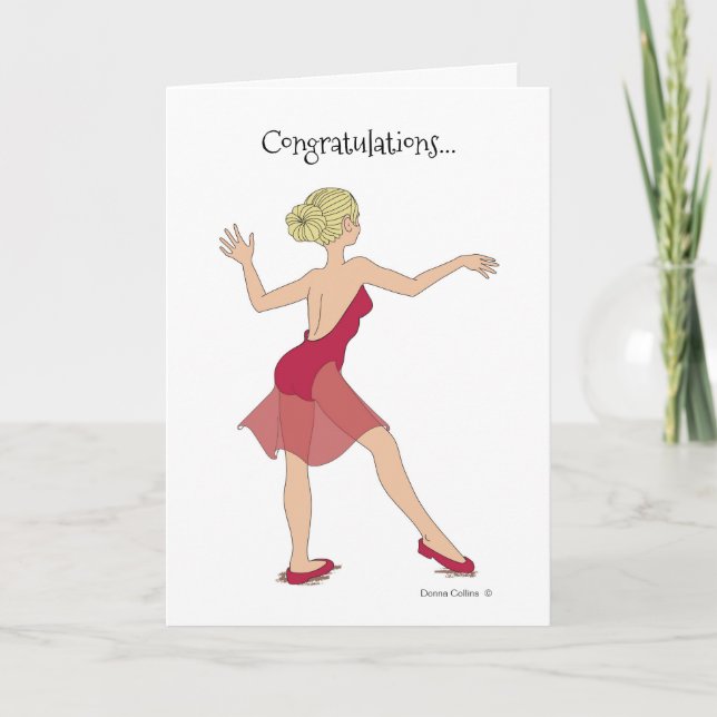 Grattis Dancing Girl Kort (Framsida)