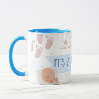 Grattis Det är en Babypojke Mugg